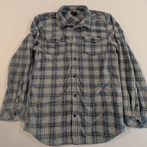 O'neill Blue Plaid Men's soft flannel plaid Shirt XL ***BLEMISHED***
